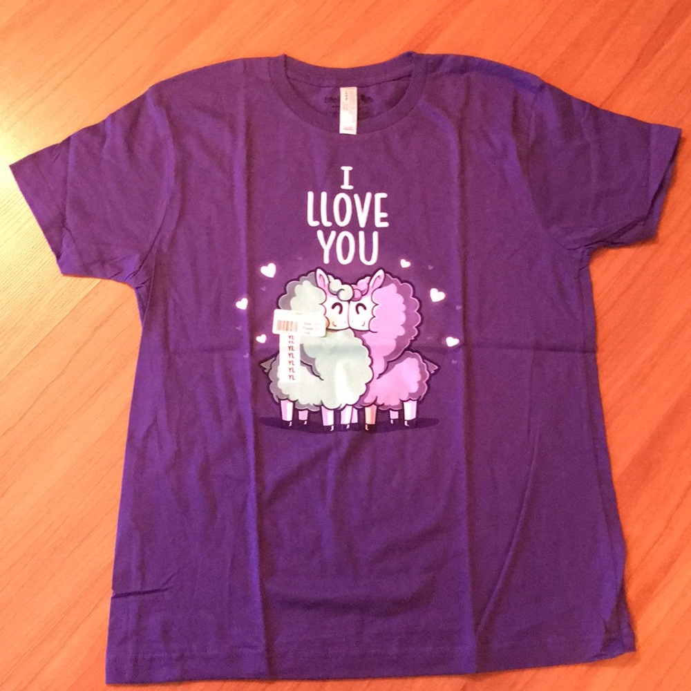 TeeTurtle Valentine’s Day Llama T-shirt